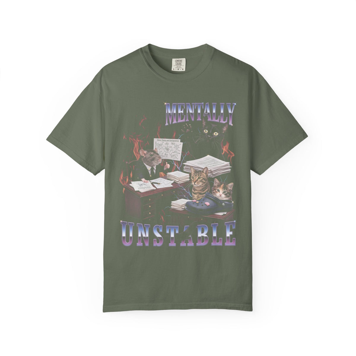 Mentally Unstable Business Rat Classic Tee | Chaos Cat | Absurdist