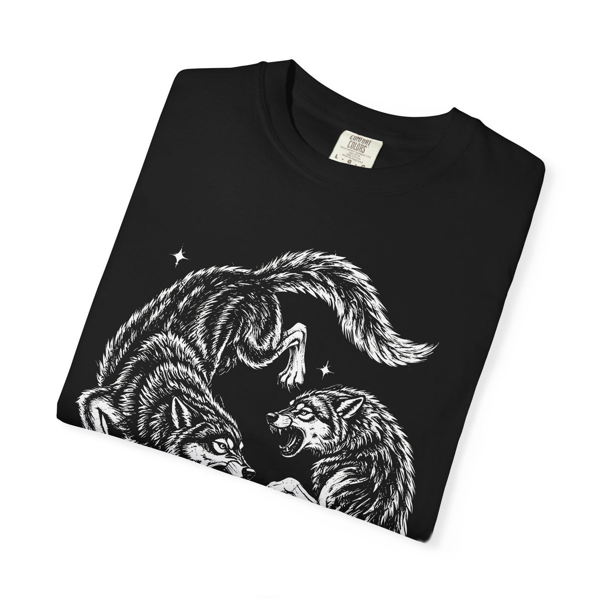 Twin Wolves Classic Tee | 90s Vintage | Dark Nature Wolf