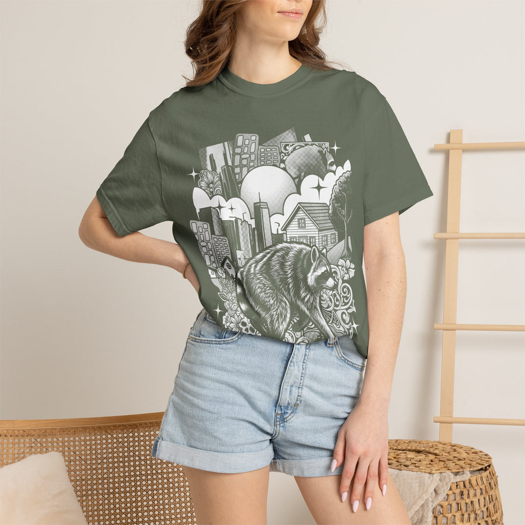Raccoon City Skull Classic Tee | 90s Retro | Gaming Gift