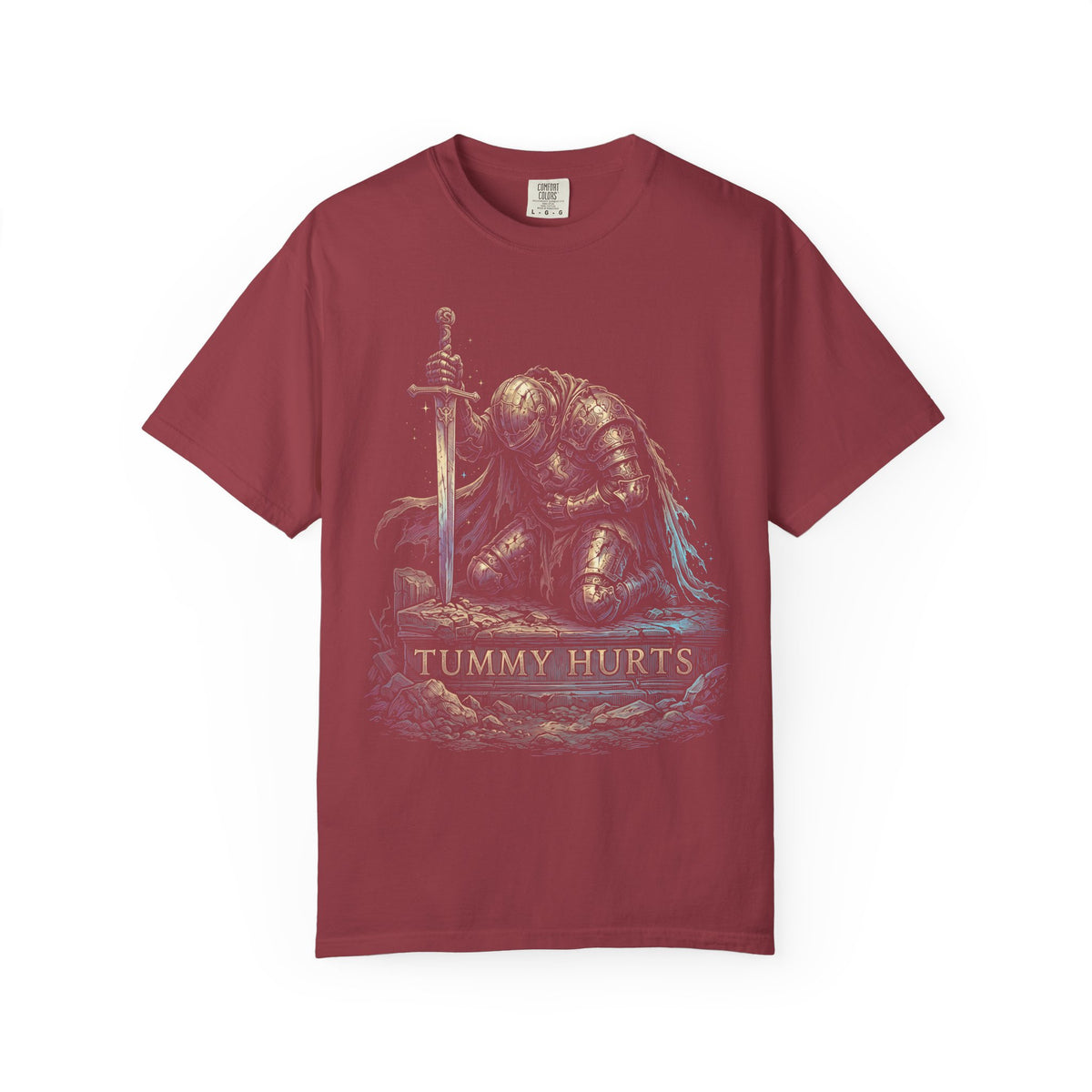 Tummy Hurts Classic Tee | Fantasy Knight | Iridescent Art