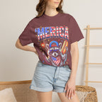 Merica Patriotic Raccoon Classic Tee | 4th Of July | USA Flag