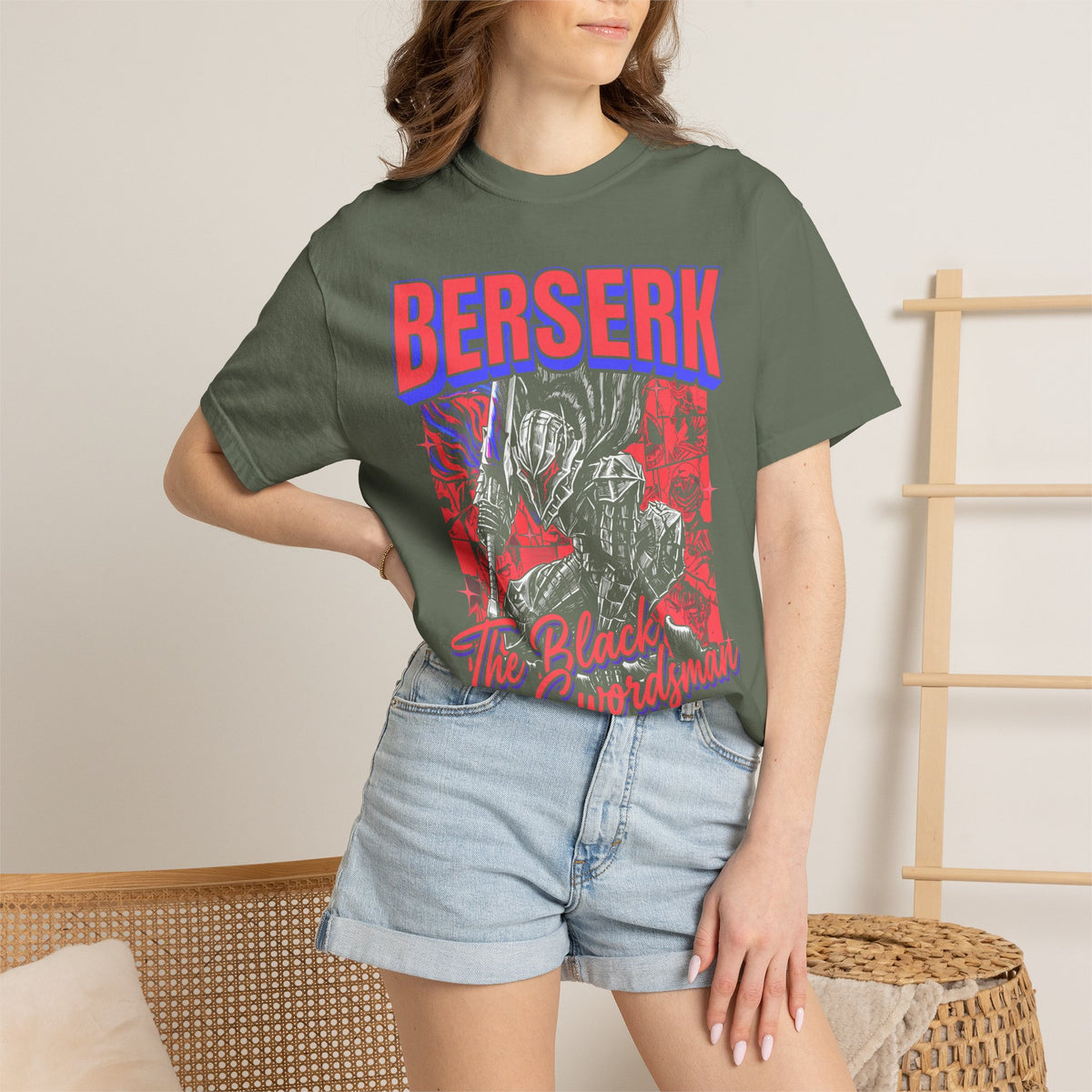 The Black Swordsman Classic Tee | 90s Dark Knight | Manga Gift