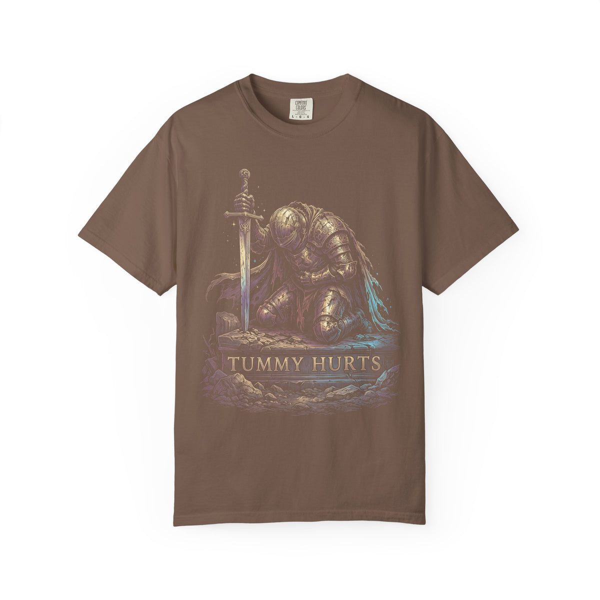 Tummy Hurts Classic Tee | Fantasy Knight | Iridescent Art