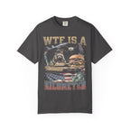 WTF Is A Kilometer Classic Tee | Patriotic Meme | USA Flag
