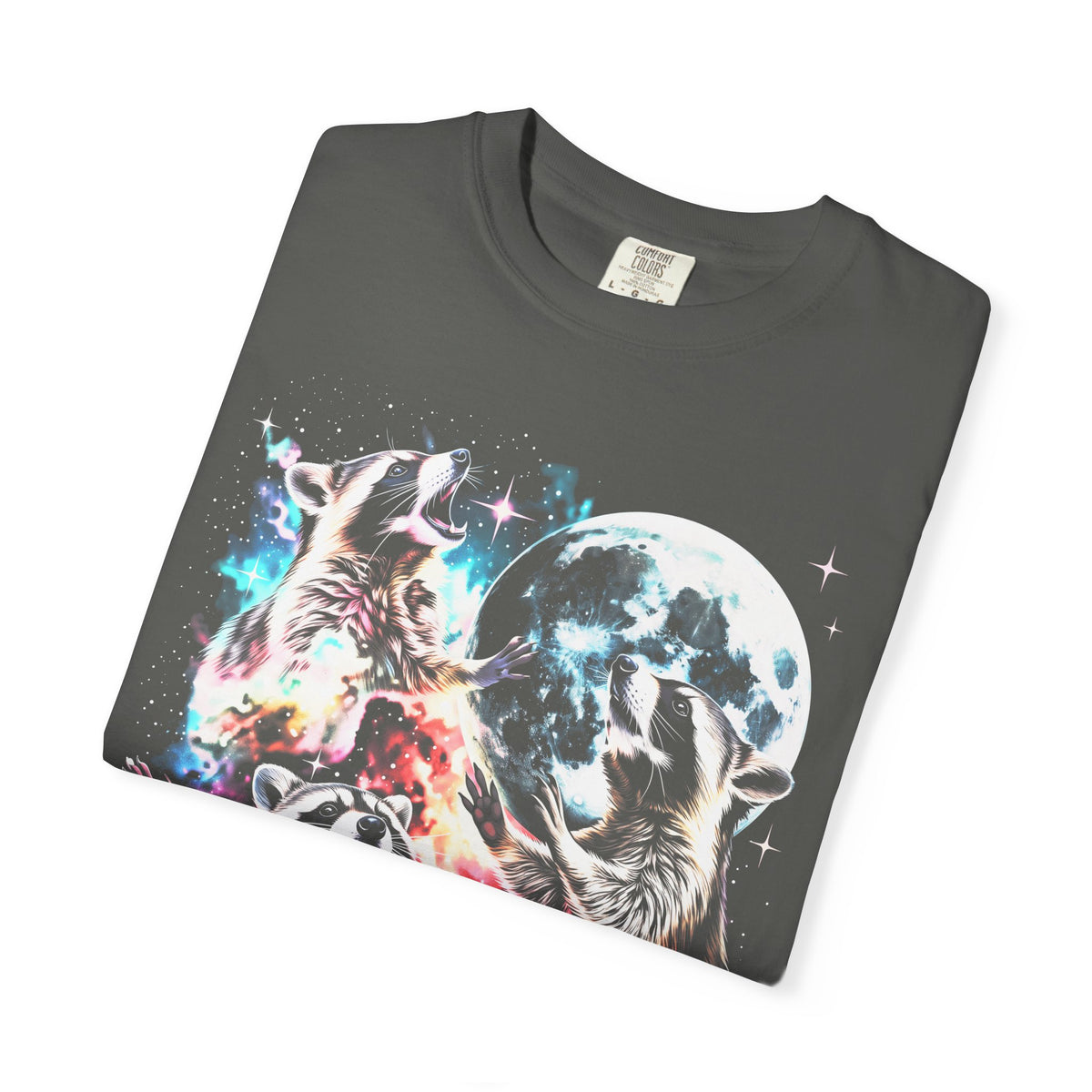 Space Raccoon Moon Classic Tee | Vintage Retro | Sci-Fi Gift