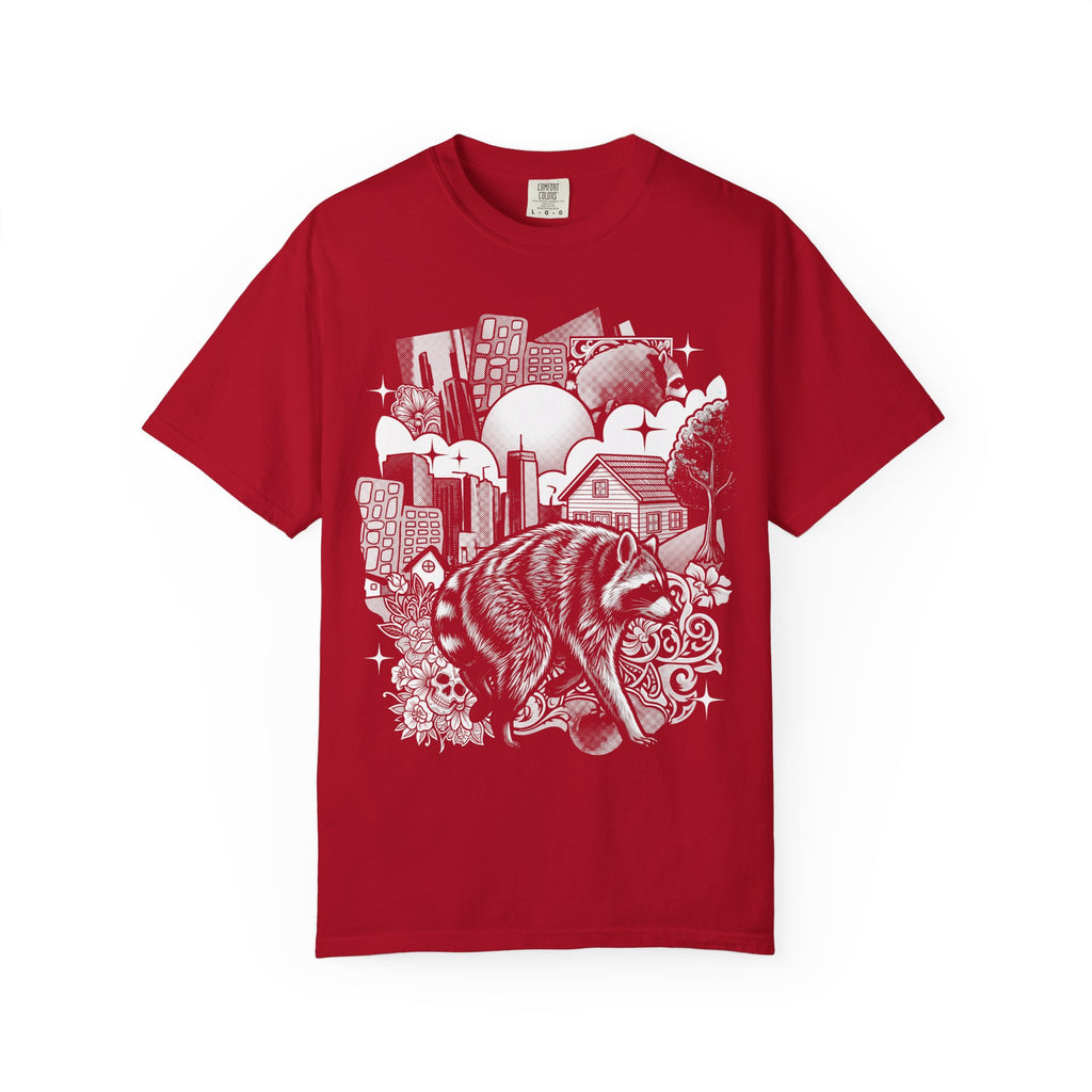 Raccoon City Skull Classic Tee | 90s Retro | Gaming Gift