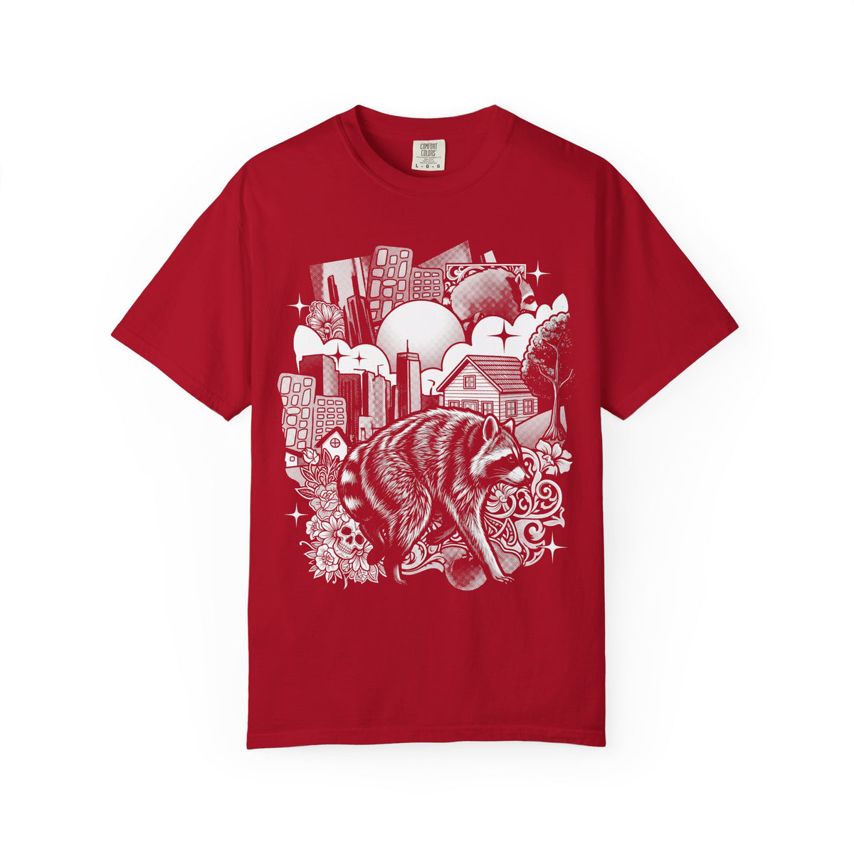 Raccoon City Skull Classic Tee | 90s Retro | Gaming Gift