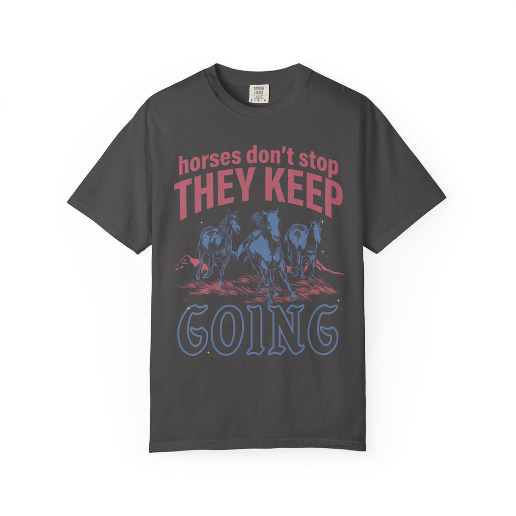 Horses Don't Stop Classic Tee | Galloping Western | Running