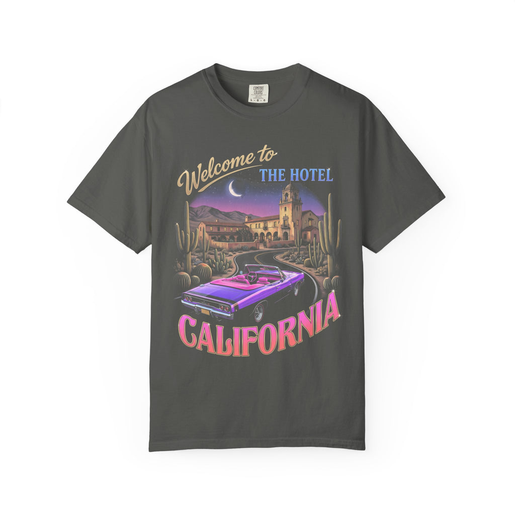 Hotel California Classic Tee | Retrowave Car | Vaporwave Art