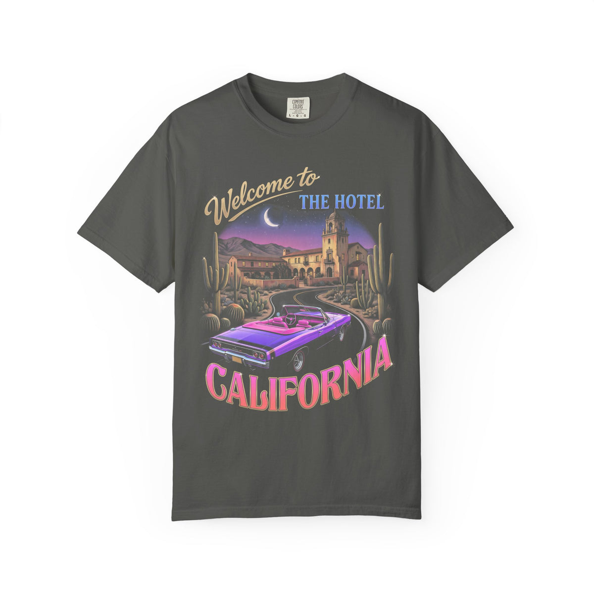 Hotel California Classic Tee | Retrowave Car | Vaporwave Art