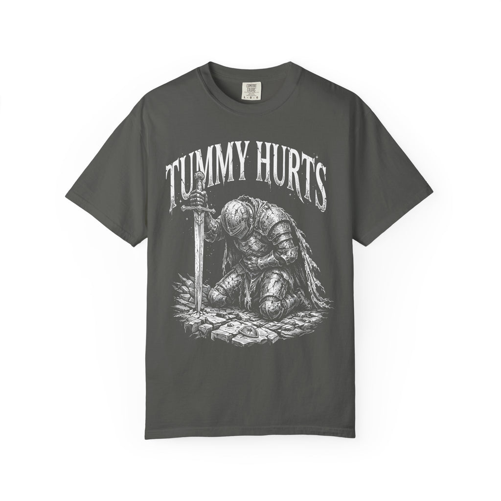 Tummy Hurts Classic Tee | Medieval Armor | Humorous Art