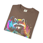 Neon DJ Raccoon Classic Tee | Synthwave Retro | Music Gift