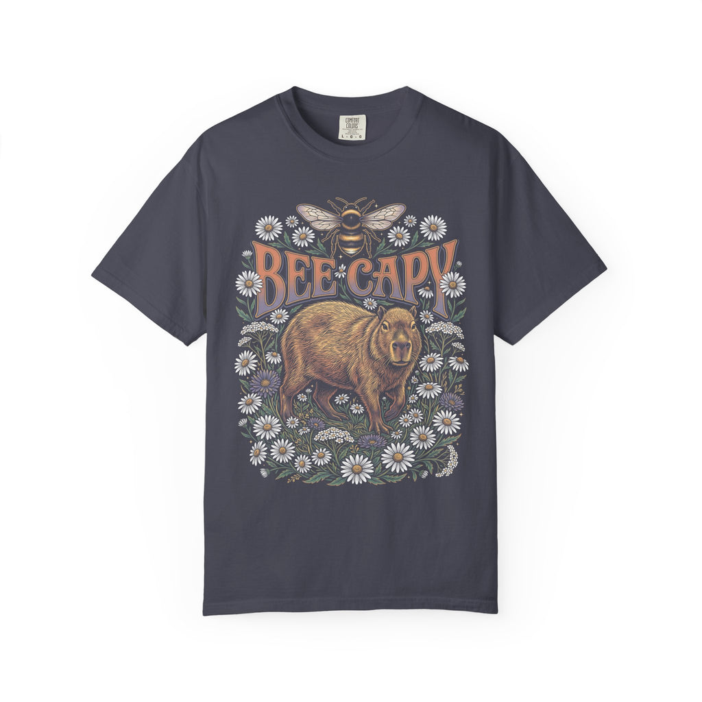 Bee Capy Classic Tee | Capybara Bumblebee | Floral Nature