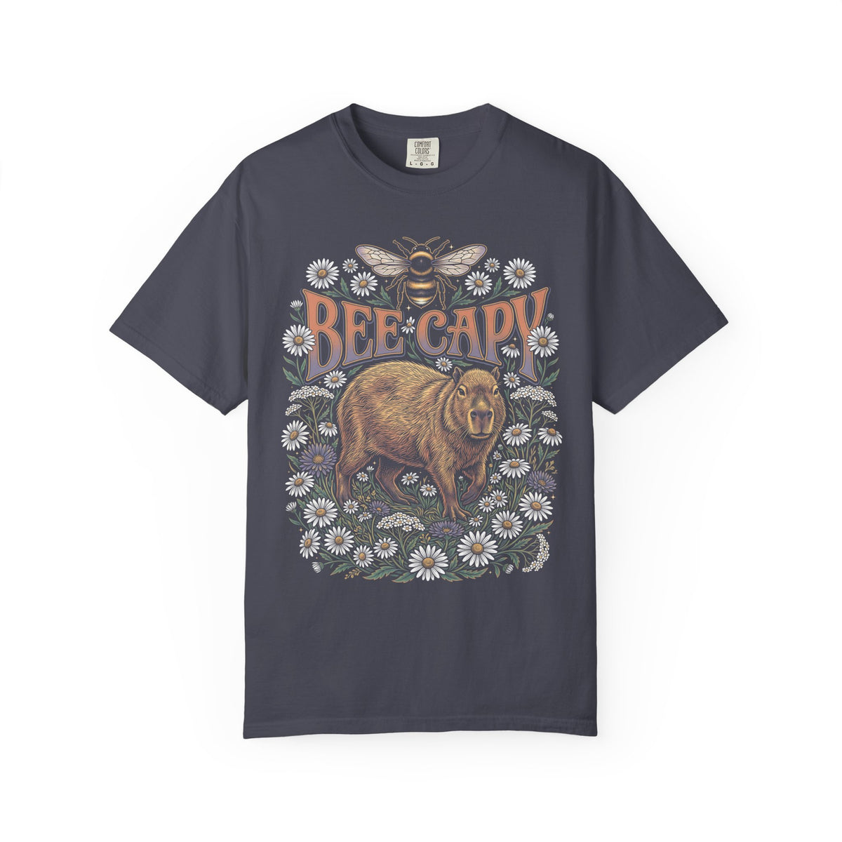Bee Capy Classic Tee | Capybara Bumblebee | Floral Nature