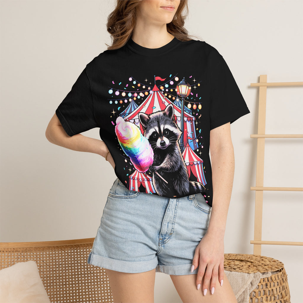 Circus Raccoon T-Shirt - Retro Carnival Animal Graphic Tee