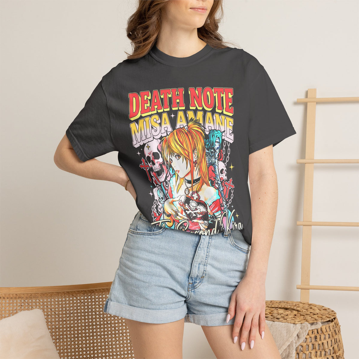 Gothic Girl Shinigami Classic Tee | 90s Vintage Dark Anime