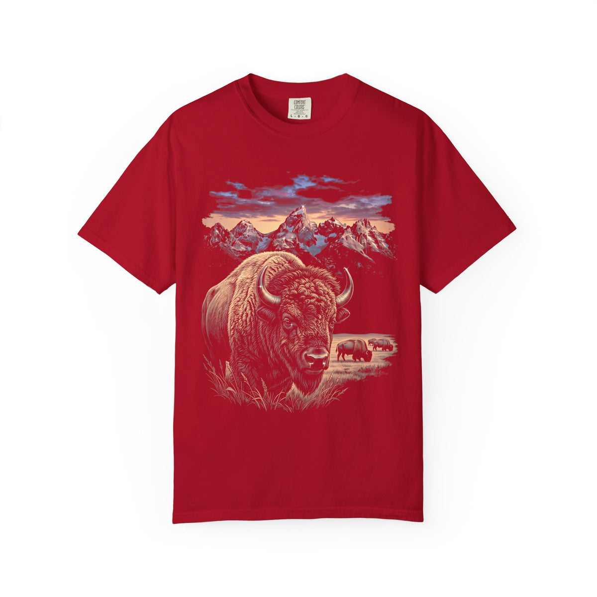 American Bison Classic Tee | Wildlife Nature | Western Sunset