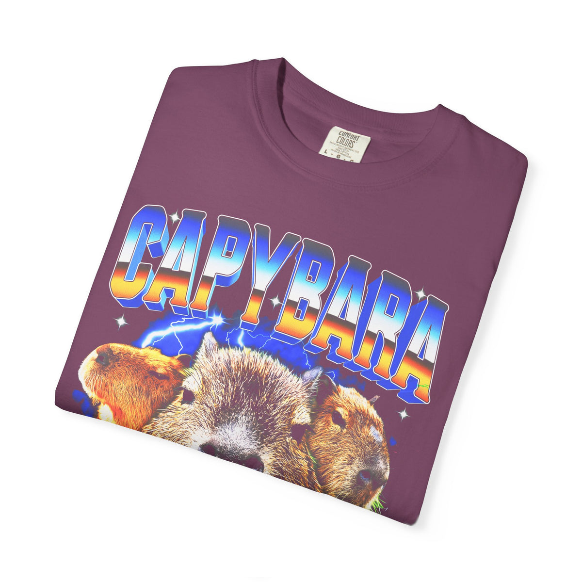 Capybara Lightning Classic Tee | 90s Retro | Animal Gift