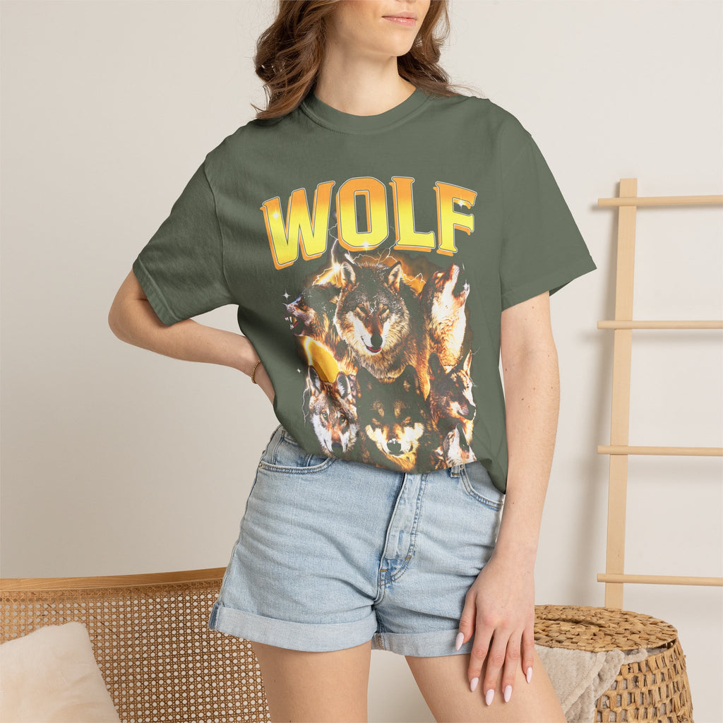 Wolf Lightning Classic Tee | Vintage 90s | Animal Lover Gift