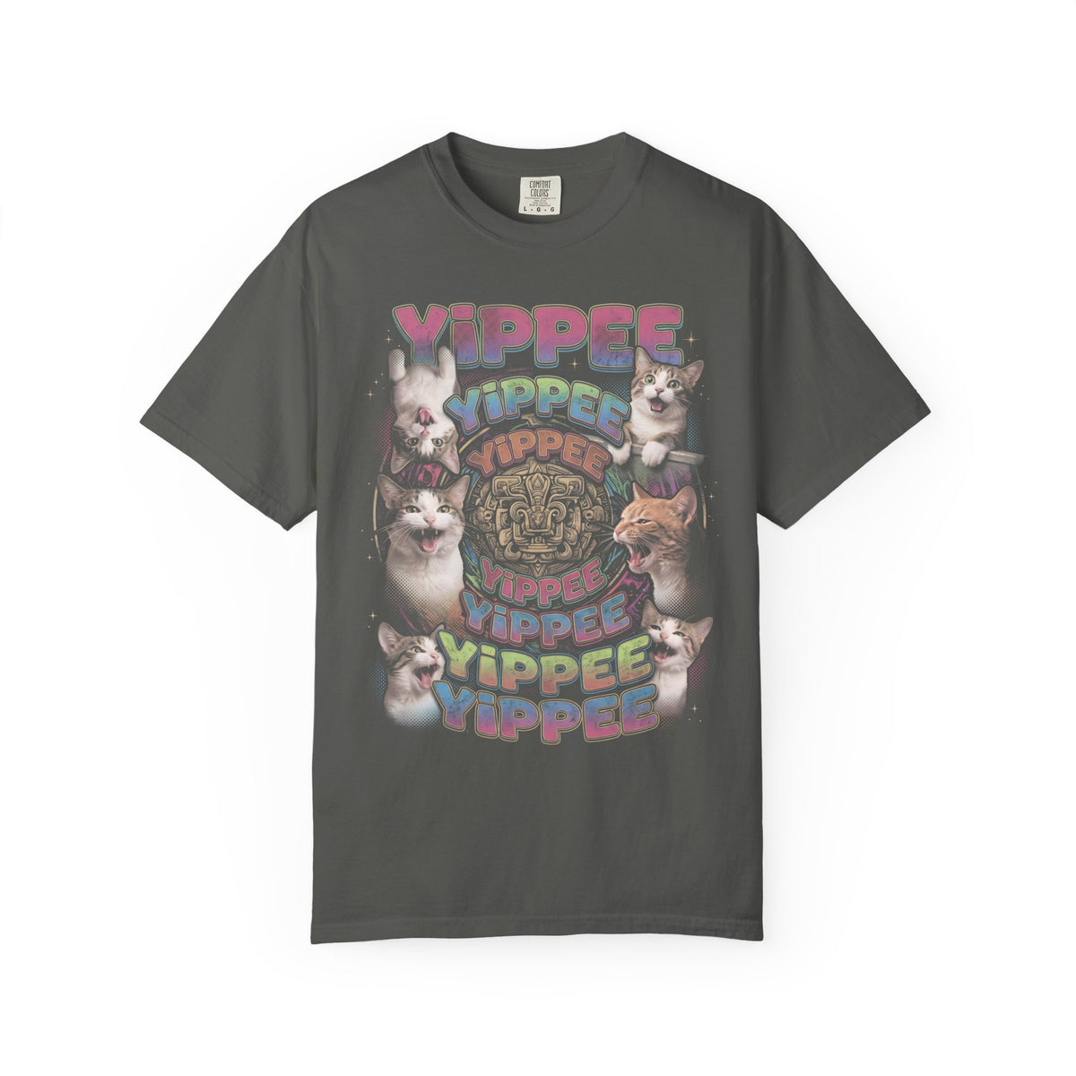 Yippee Screaming Cat Classic Tee | Psychedelic | Bootleg Art