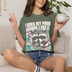 I Kiss My Food Before I Eat It Classic Tee | Raccoon Meme