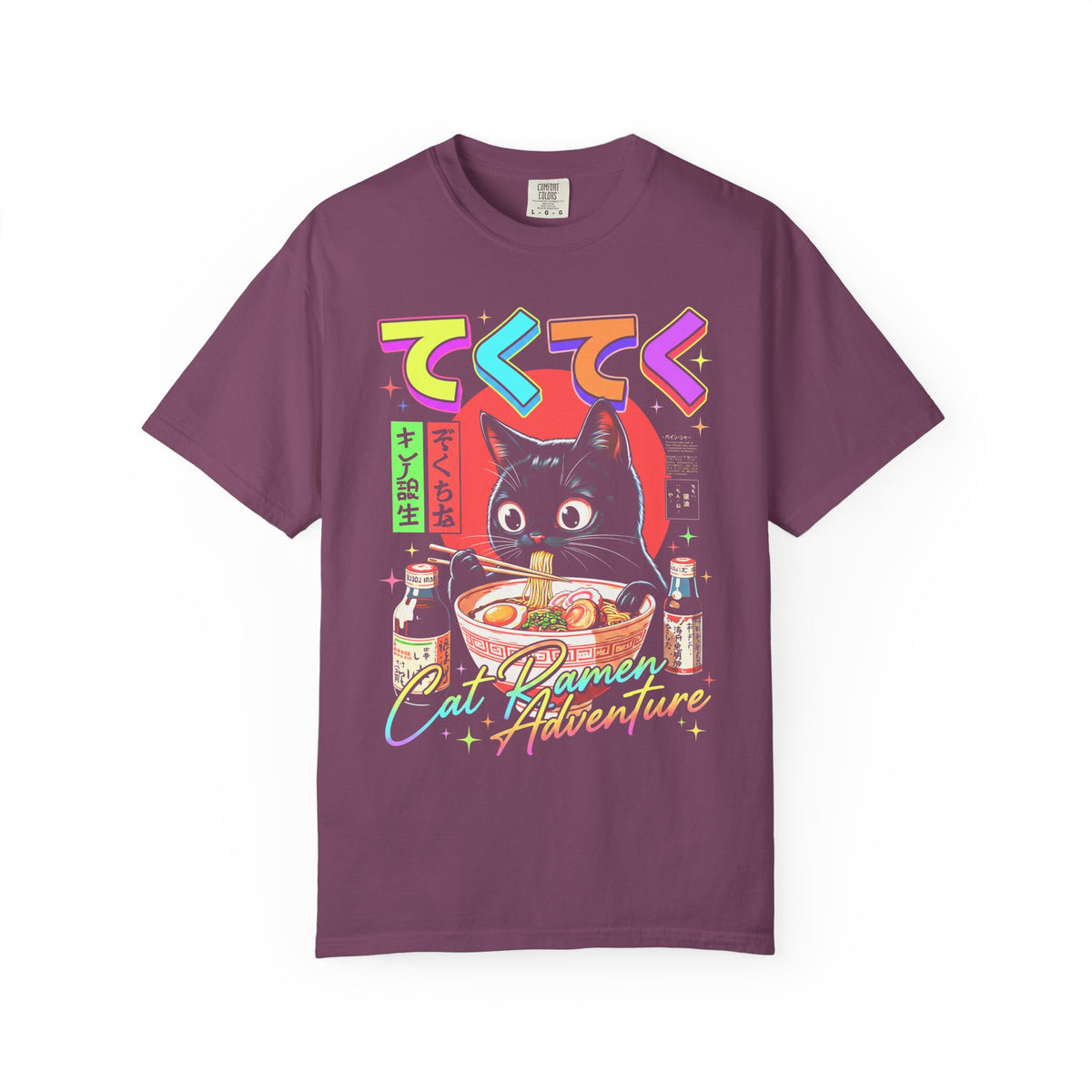 Cute Black Cat Ramen Classic Tee | Japanese Food | Retro Gift