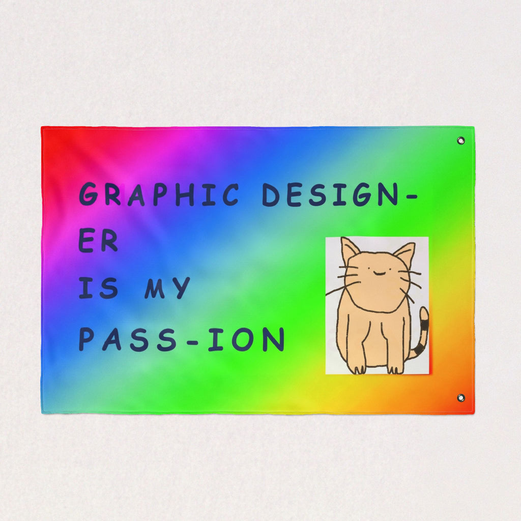 Graphic Designer Is My Passion Flag