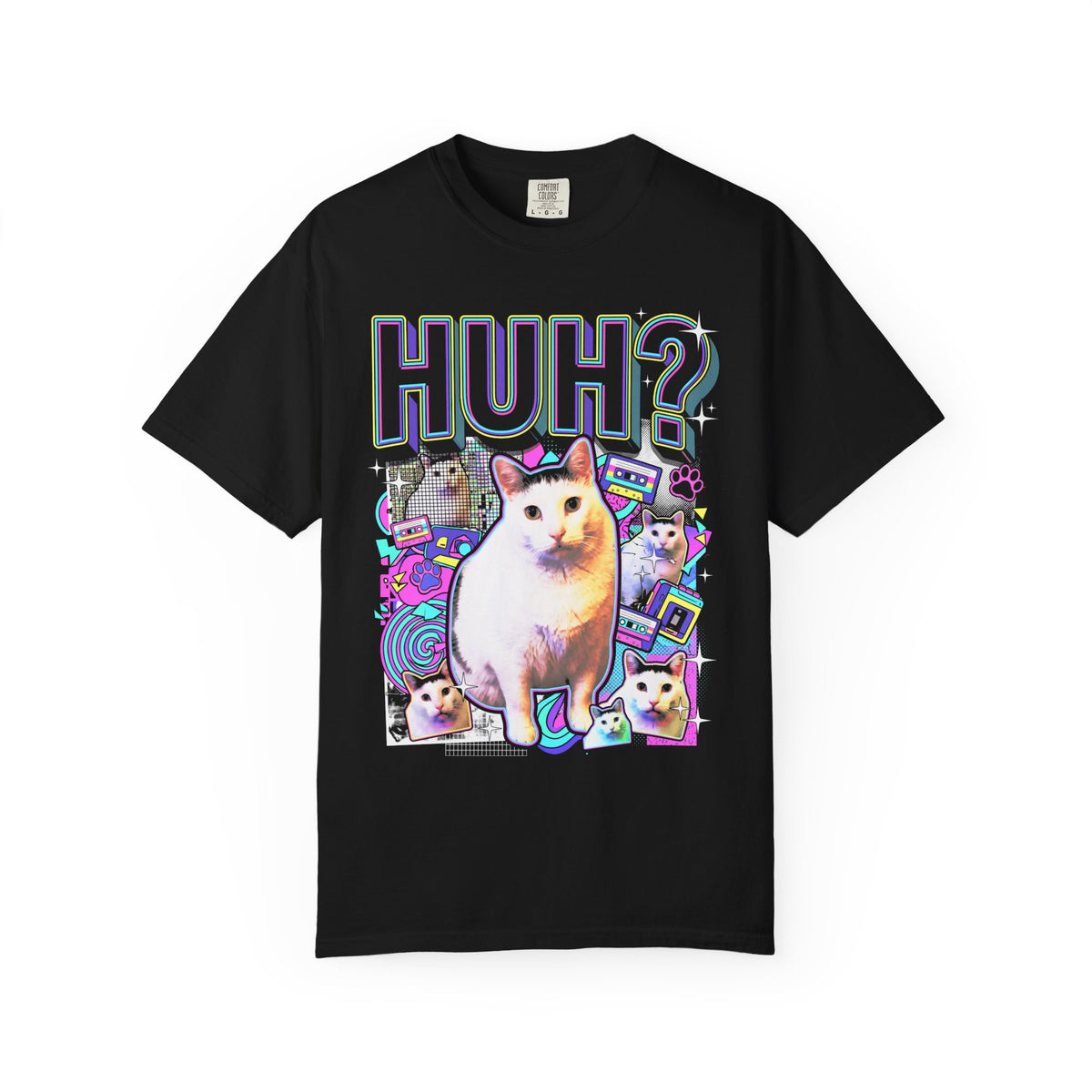 Huhg Meme Cat Collage Classic Tee | 90s Vaporwave | Retro