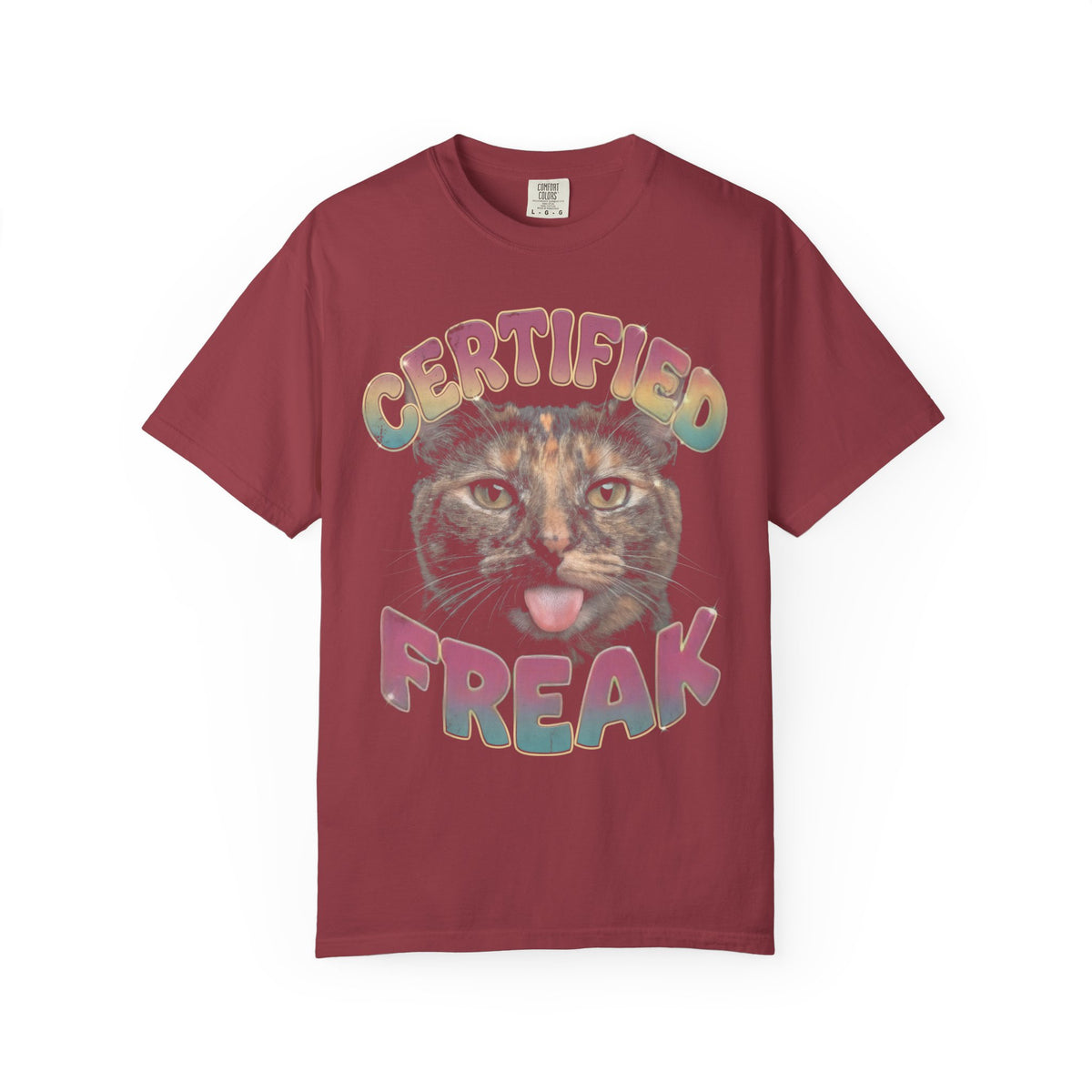 Certified Freak Cat Classic Tee | Funny Blep Mlem | Retro Art