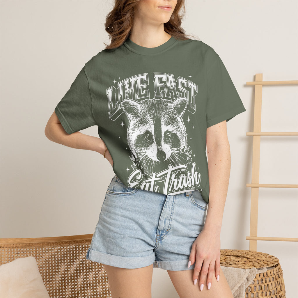 Live Fast Eat Trash Raccoon Classic Tee | Vintage | Funny Gift