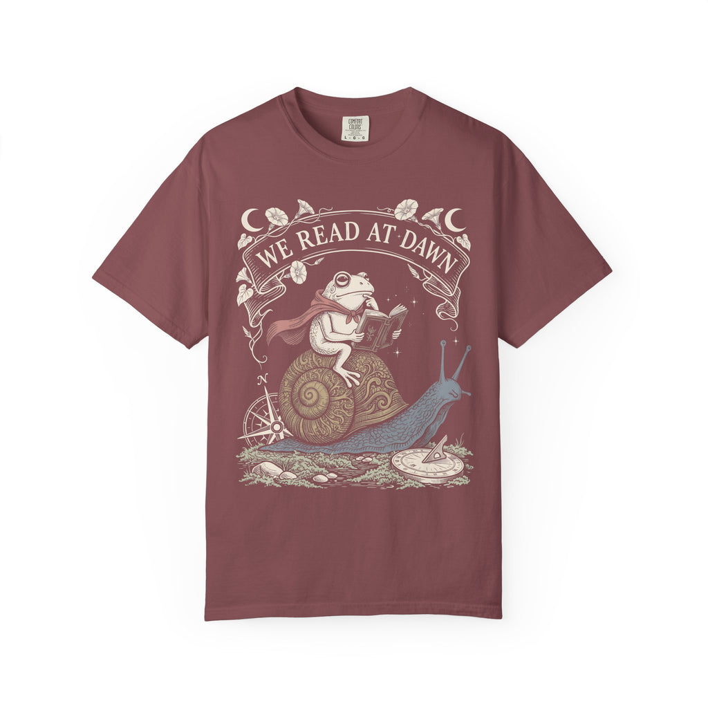 We Read At Dawn Classic Tee | Wizard Toad | Magical Books