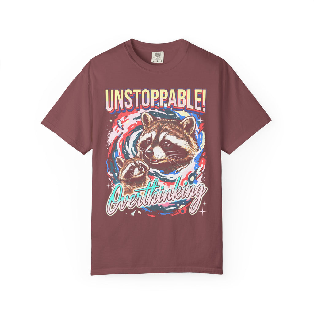 Unstoppable Overthinking Raccoon Classic Tee | 90s Funny Gift