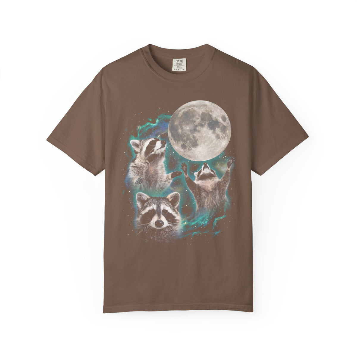 Three Raccoons Classic Tee | Space Full Moon | Starry Cosmos