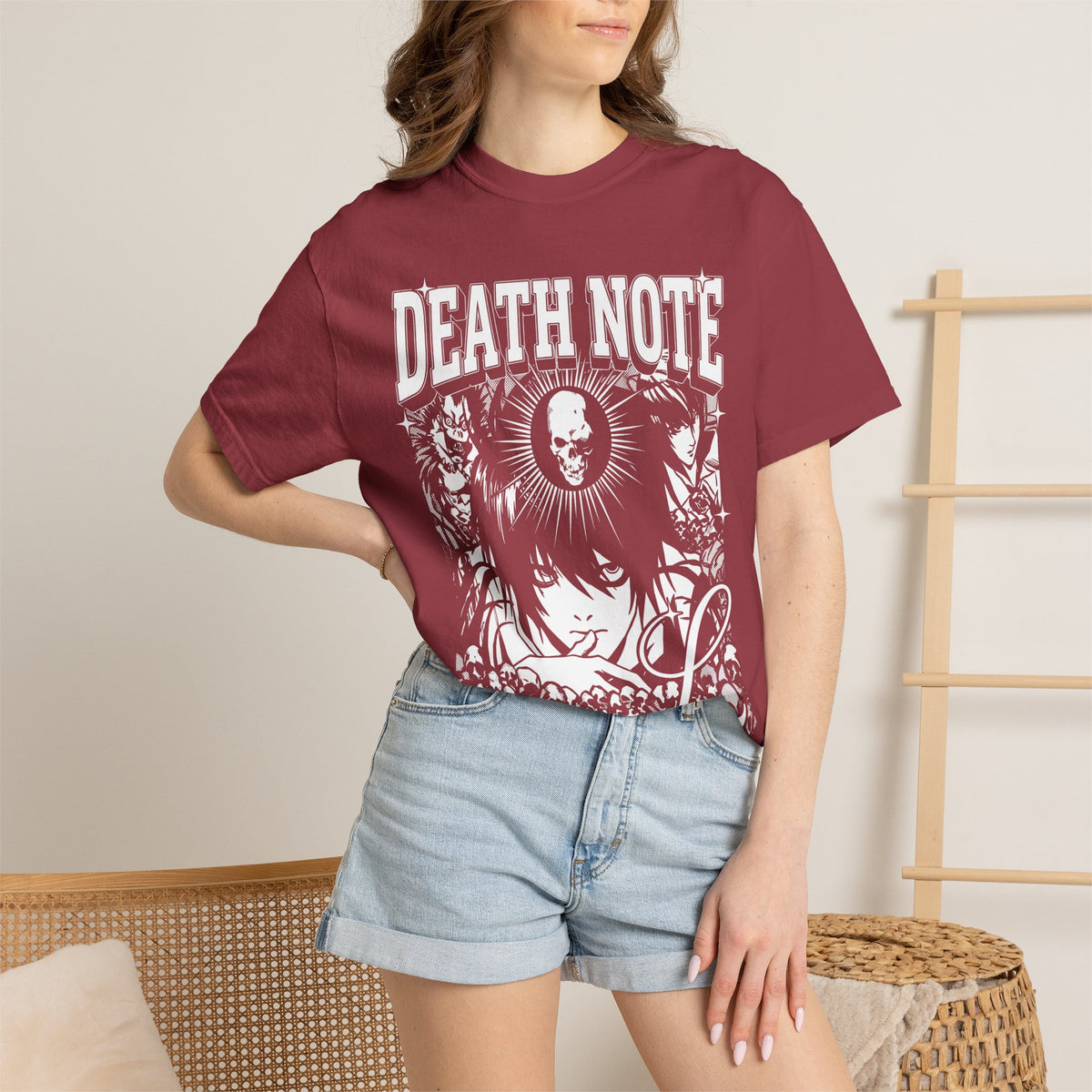 Gothic Skull Manga Detective Classic Tee | Dark Anime Gift