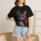 Cosmic Red Kitten Classic Tee | Galaxy Feline | Starry Sparkles