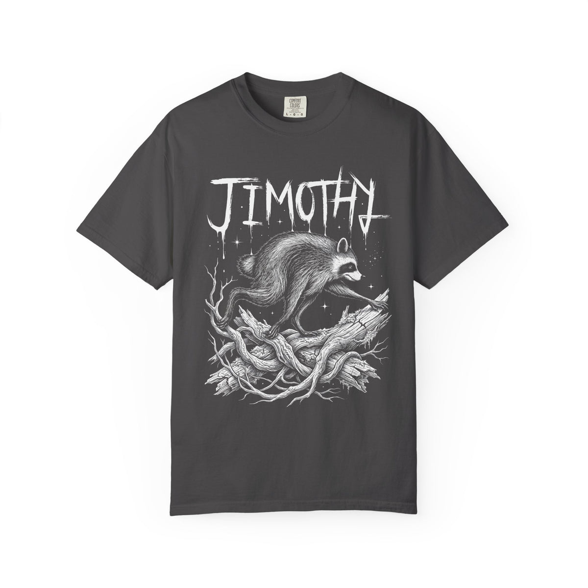 Jimothy Raccoon Classic Tee | Gothic Mystical | Detailed Branch