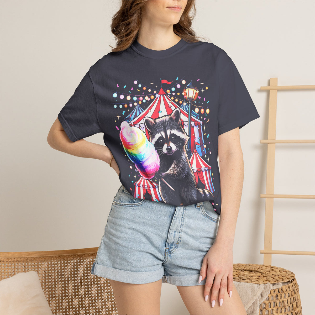 Circus Raccoon Classic Tee | Retro Carnival | Animal Gift