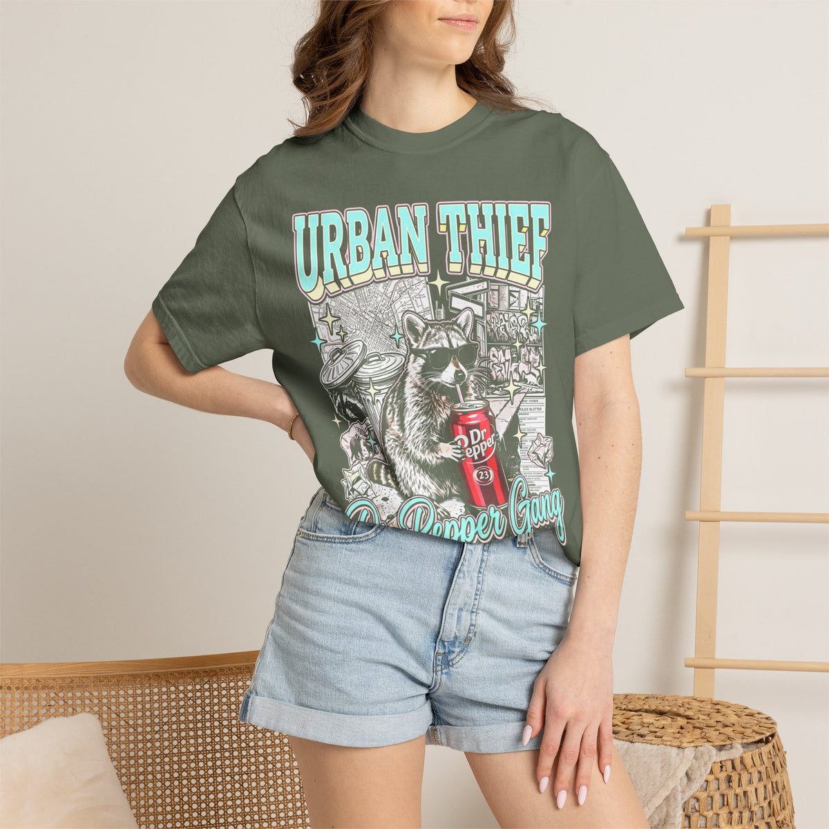 Urban Thief Dr P3pper Raccoon Classic Tee | Vintage Y2k Gift
