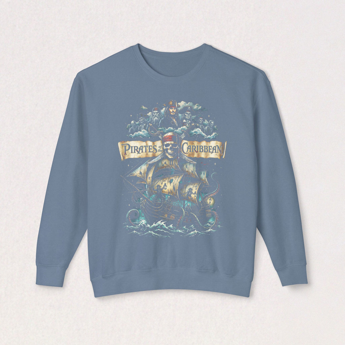 Pirates of the Caribean Skull Ship Crewneck Sweatshirt