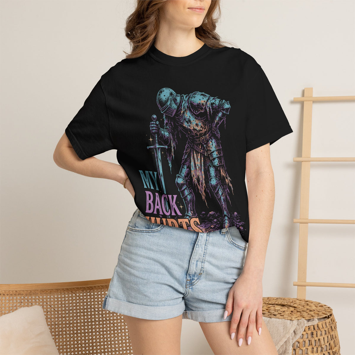 My Back Hurts Tired Knight Classic Tee | Medieval Armor | Sarcastic