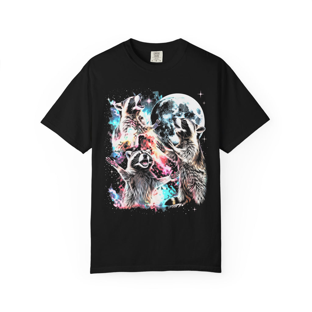 Space Raccoon Moon Classic Tee | Vintage Retro | Sci-Fi Gift