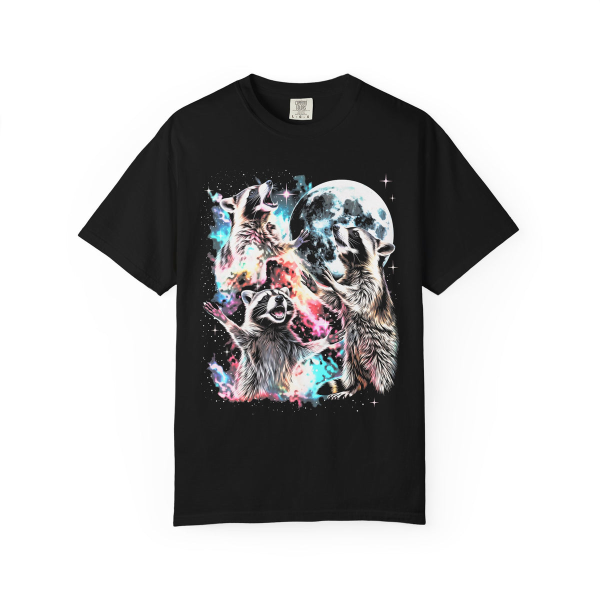 Space Raccoon Moon Classic Tee | Vintage Retro | Sci-Fi Gift