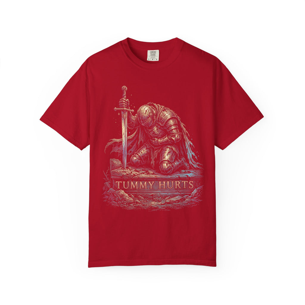 Tummy Hurts Classic Tee | Fantasy Knight | Iridescent Art