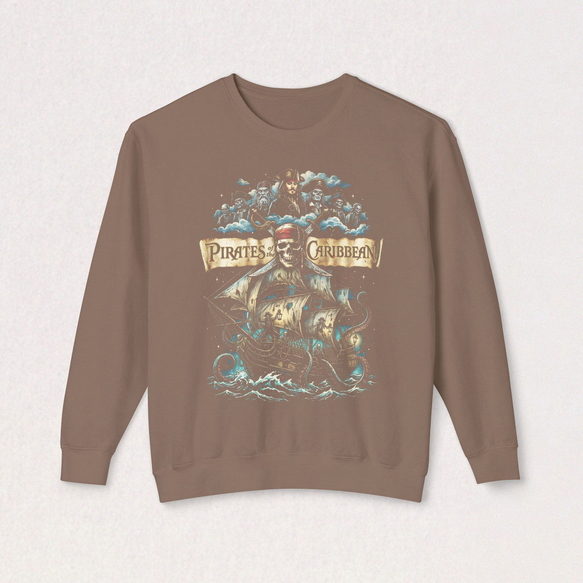 Pirates of the Caribean Skull Ship Crewneck Sweatshirt