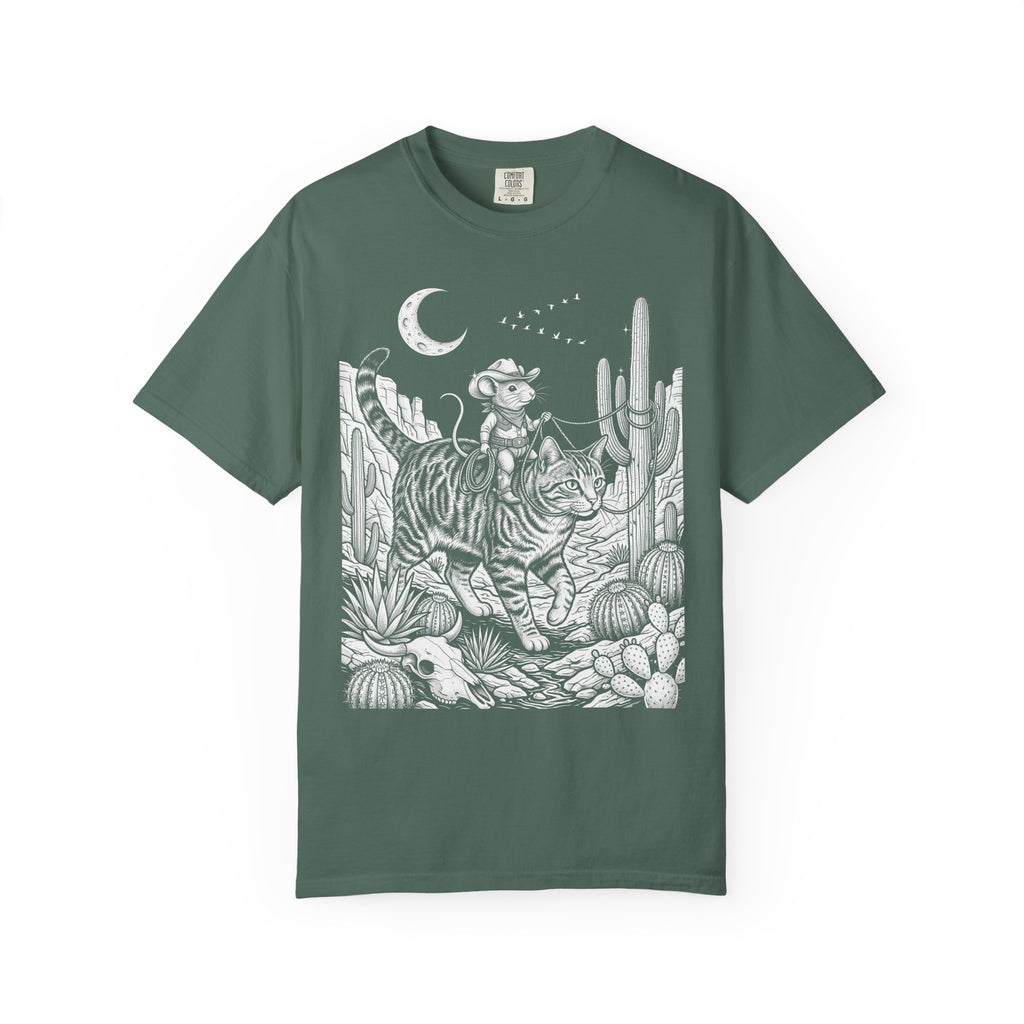 Cowboy Mouse Rodeo Classic Tee | Western Desert | Tabby Cat