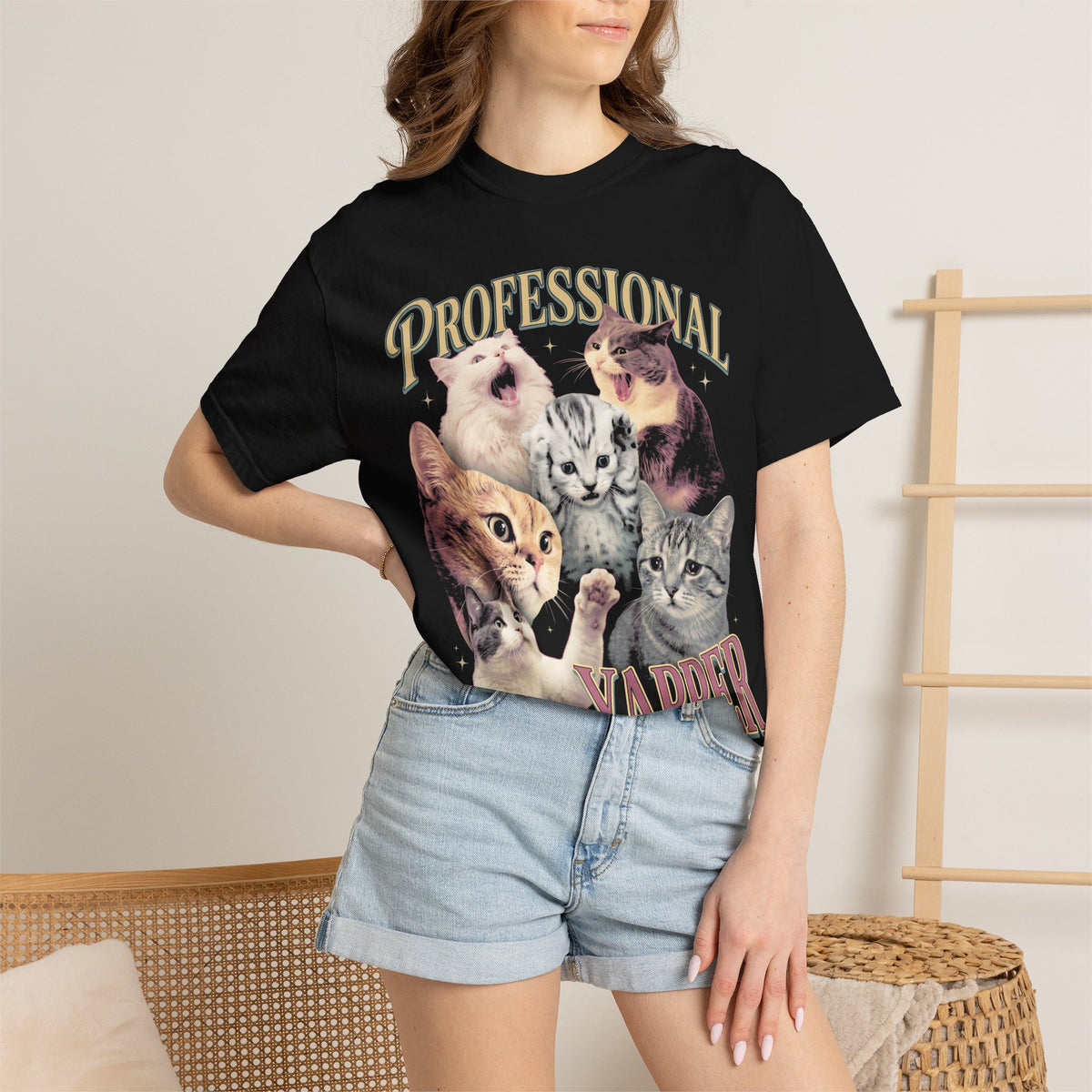 PROFESSIONAL YAPPER Classic Tee | Screaming Cat | Funny Meme