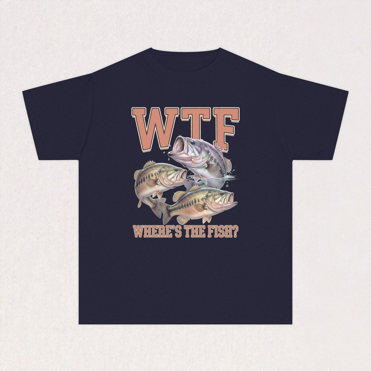 WTF (Where's The Fish?) Youth Fishing Kids Tee