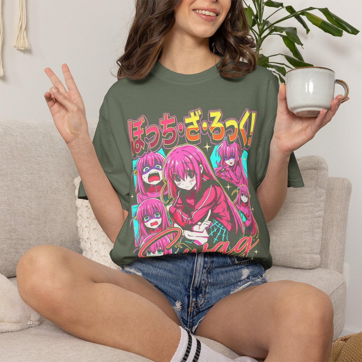 Pink Hair Anime Girl Classic Tee | Y2K Kawaii | Retro Gift