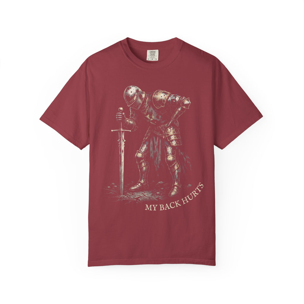 My Back Hurts Knight Classic Tee | Medieval Armor | Sarcastic Pain