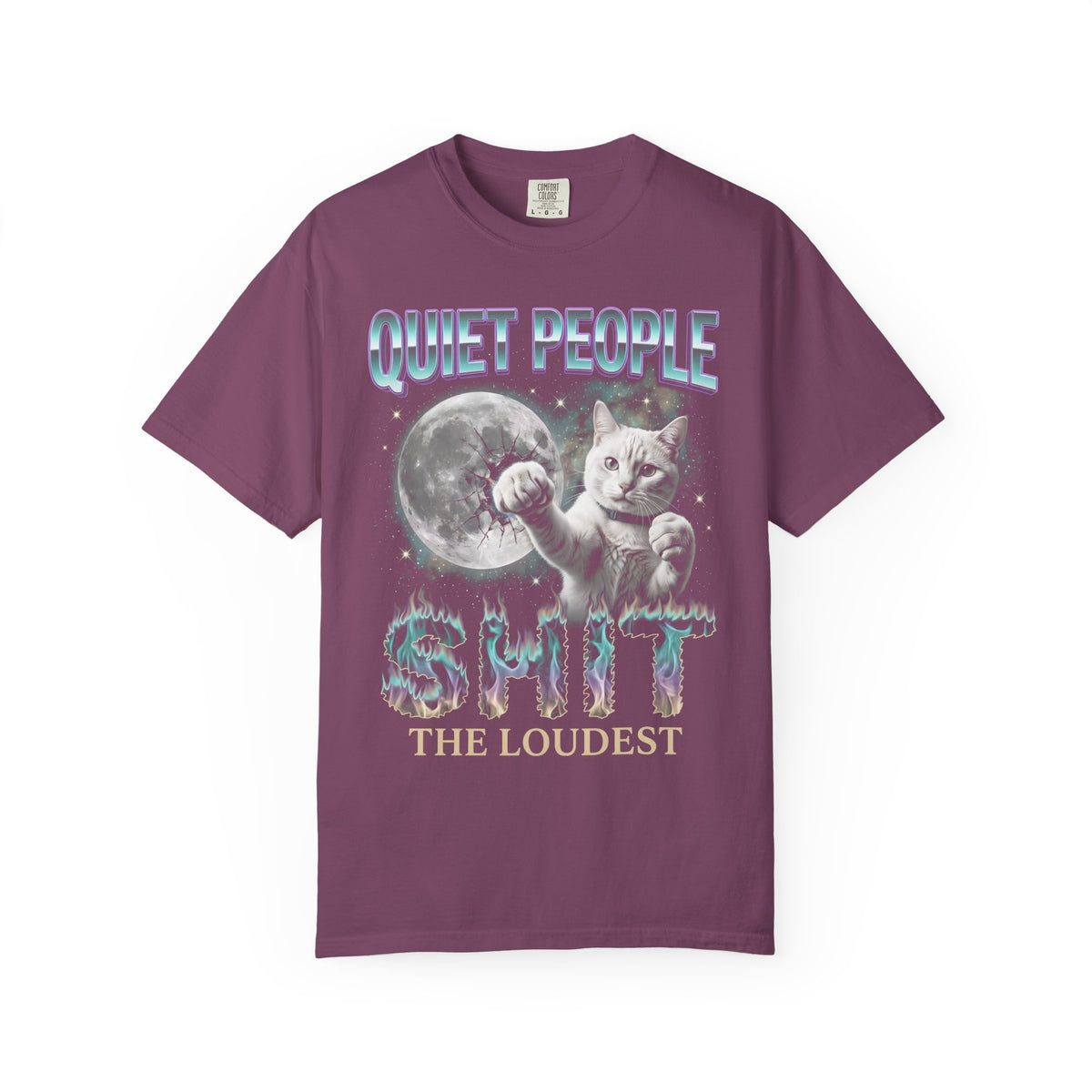 Quiet People Shit The Loudest Classic Tee | White Cat Space